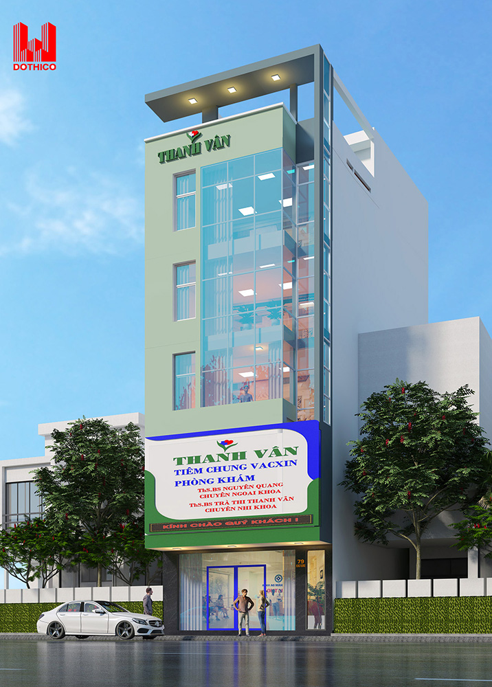 Thi công trọn gói phòng khám tư nhân, nhà Chị Vân